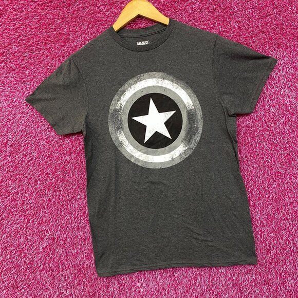 Marvel Captain America Shiel Graphic Design T-Shirt Small - Picture 3 of 4